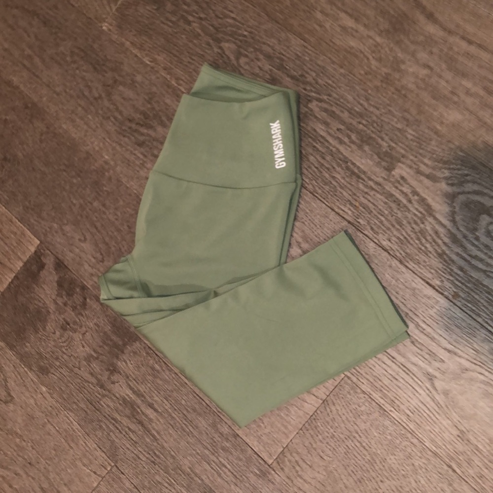 Gymshark Training Seamless Green Cropped Leggings Size S